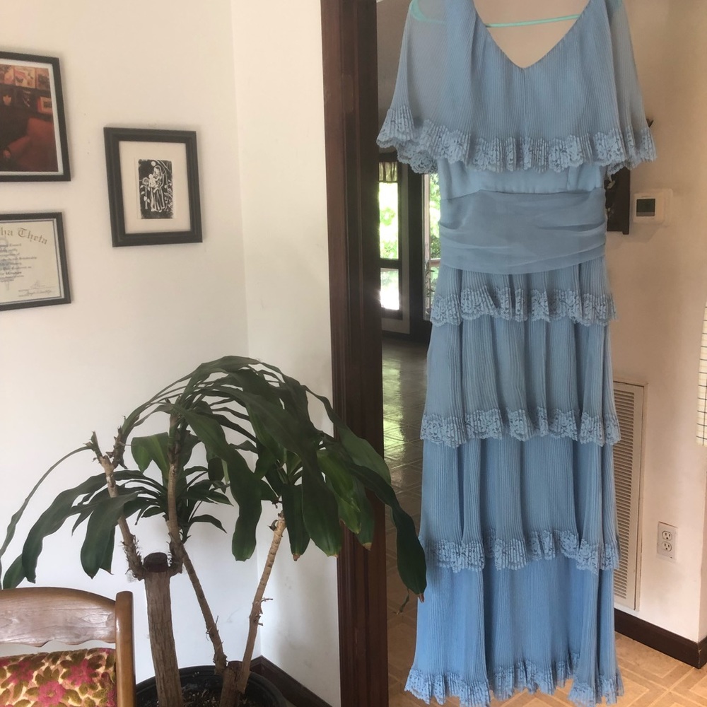 Vintage 1960s Miss Elliette Tiered Blue dress